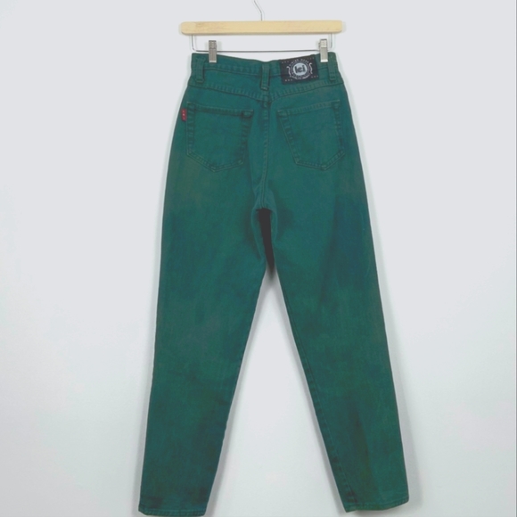 Rare 90s Vintage Lei Forest Green high waisted Jeans - Picture 5 of 9